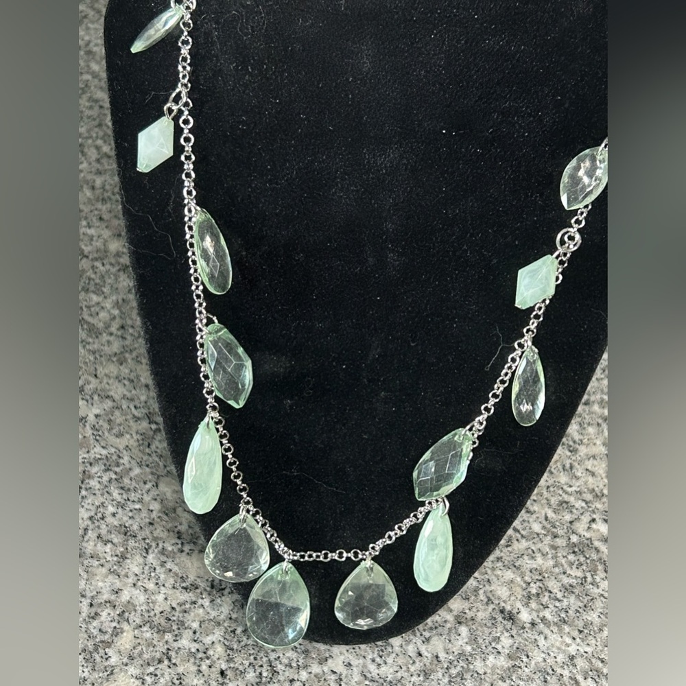 Paparazzi Silver Necklace with Green Accents